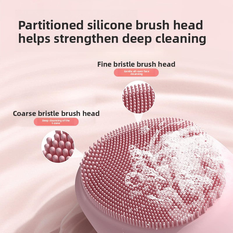 Sanaya Sonic Facial Cleansing Device, silicone brush head close-up