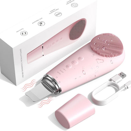 Sanaya Sonic Facial Cleansing Device, ultrasonic spatula end close-up
