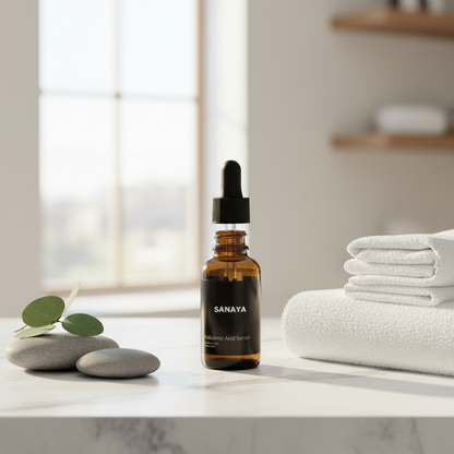 Sanaya Hyaluronic Acid Serum bottle for lightweight hydration